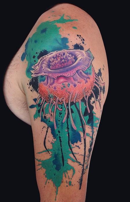 Tattoos - Watercolor Crown Jellyfish - 108410